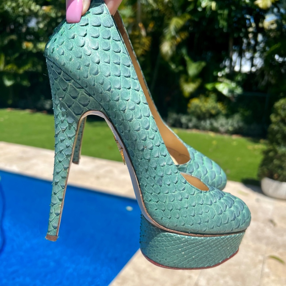 Charlotte Olympia Python Heels
